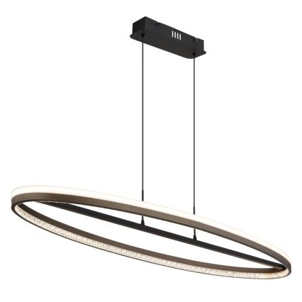 Globo - LED Lestenec na vrvici LED/60W/230V 3000/4000/6000K rjava