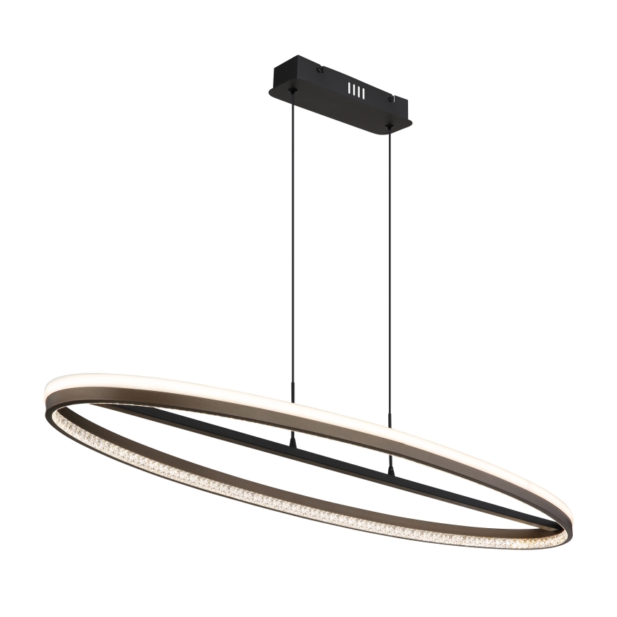 Globo - LED Lestenec na vrvici LED/60W/230V 3000/4000/6000K rjava