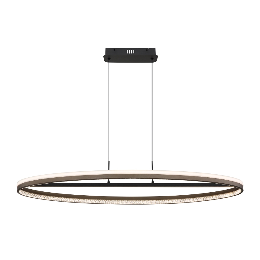 Globo - LED Lestenec na vrvici LED/60W/230V 3000/4000/6000K rjava