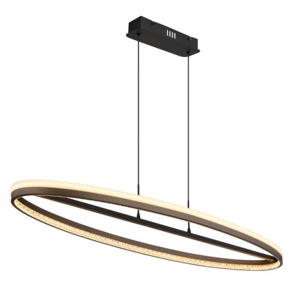 Globo - LED Lestenec na vrvici LED/60W/230V 3000/4000/6000K rjava