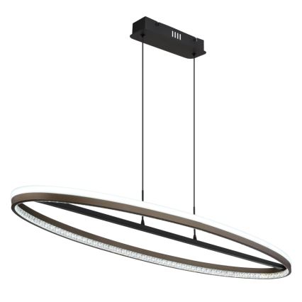 Globo - LED Lestenec na vrvici LED/60W/230V 3000/4000/6000K rjava