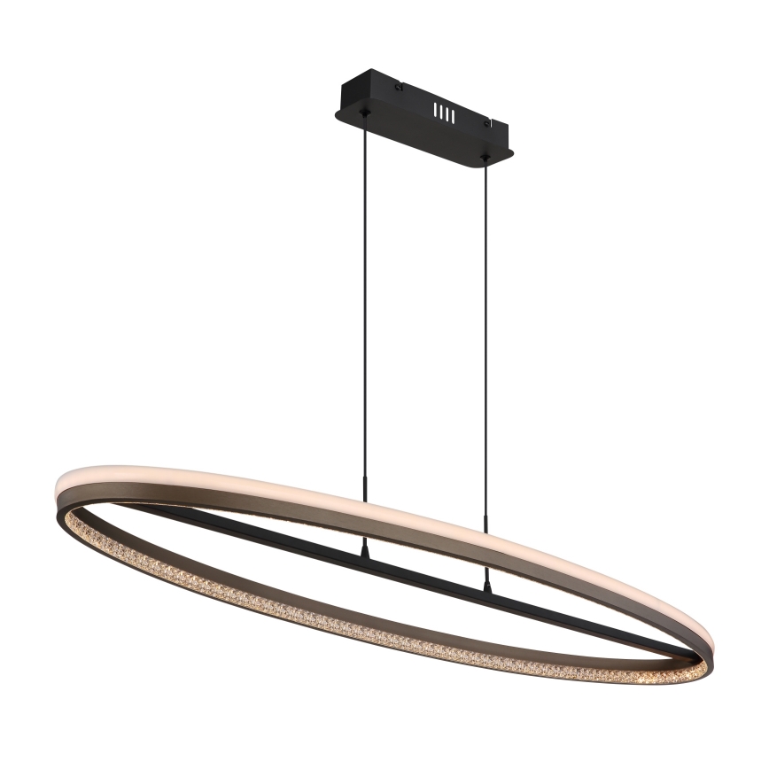 Globo - LED Lestenec na vrvici LED/60W/230V 3000/4000/6000K rjava