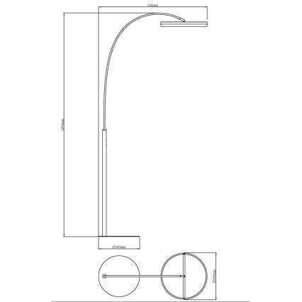 Globo - LED zatemnjevalna talna svetilka na dotik LED/24W/230V 3000-6000K