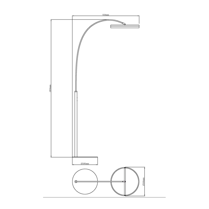 Globo - LED zatemnjevalna talna svetilka na dotik LED/24W/230V 3000-6000K