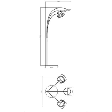Globo - LED zatemnjiva dotikna stoječa svetilka LED/48W/230V 3000-6000K