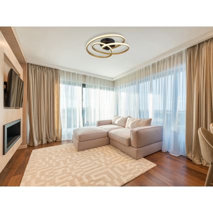 Globo - LED Lestenec LED/40W/230V 3000K zlata/črna