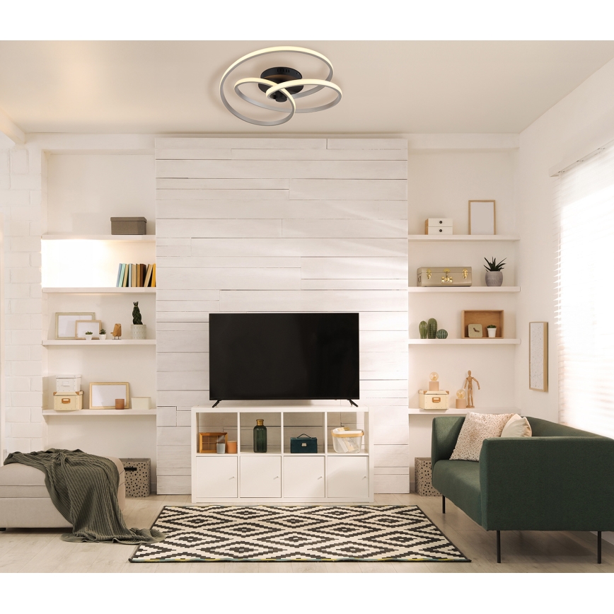 Globo - LED Lestenec LED/40W/230V 3000K mat krom/črna