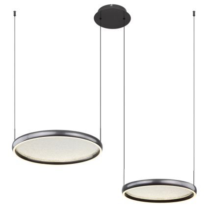 Globo - LED Zatemnitveni lestenec na vrvici LED/50W/230V 2700-6000K črna + Daljinski upravljalnik