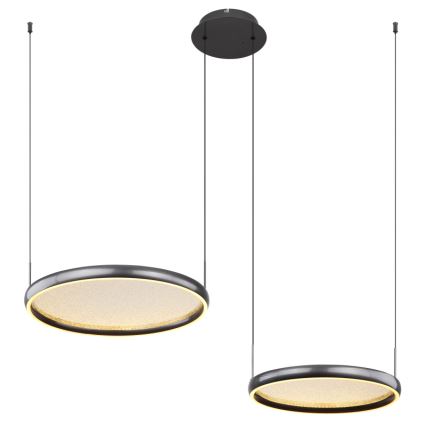 Globo - LED Zatemnitveni lestenec na vrvici LED/50W/230V 2700-6000K črna + Daljinski upravljalnik