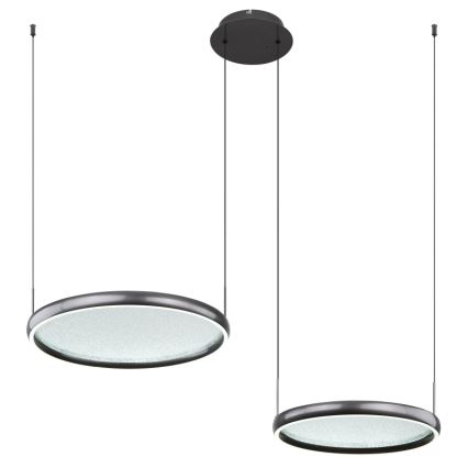Globo - LED Zatemnitveni lestenec na vrvici LED/50W/230V 2700-6000K črna + Daljinski upravljalnik
