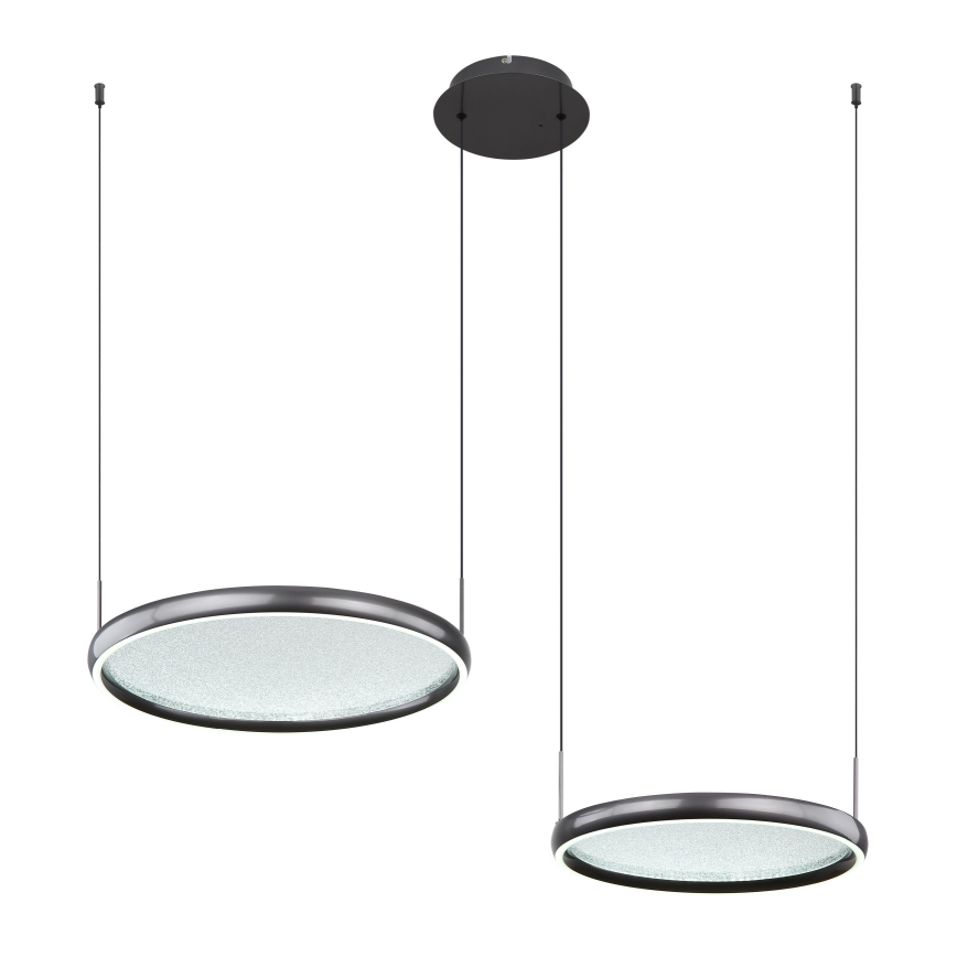 Globo - LED Zatemnitveni lestenec na vrvici LED/50W/230V 2700-6000K črna + Daljinski upravljalnik