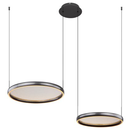Globo - LED Zatemnitveni lestenec na vrvici LED/50W/230V 2700-6000K črna + Daljinski upravljalnik