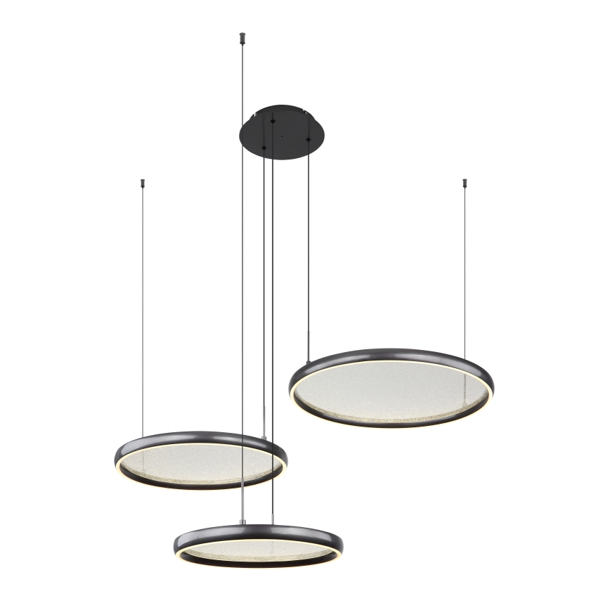 Globo - LED Zatemnitveni lestenec na vrvici LED/55W/230V 2700-6000K črna + Daljinski upravljalnik