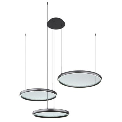 Globo - LED Zatemnitveni lestenec na vrvici LED/55W/230V 2700-6000K črna + Daljinski upravljalnik