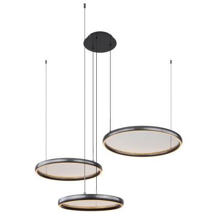 Globo - LED Zatemnitveni lestenec na vrvici LED/55W/230V 2700-6000K črna + Daljinski upravljalnik