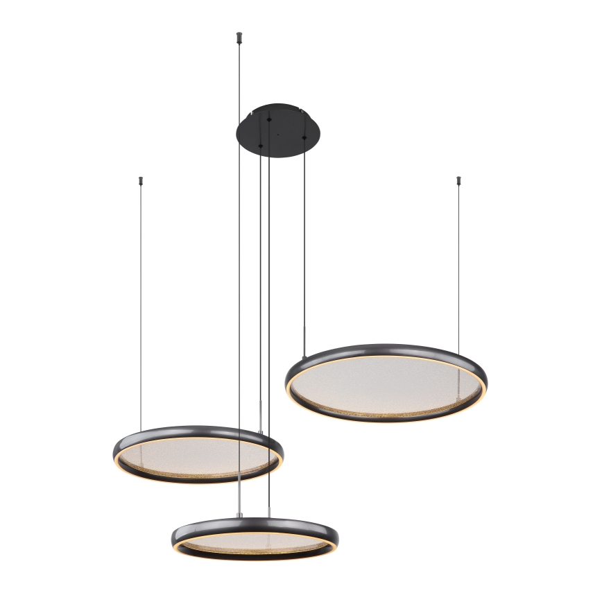 Globo - LED Zatemnitveni lestenec na vrvici LED/55W/230V 2700-6000K črna + Daljinski upravljalnik