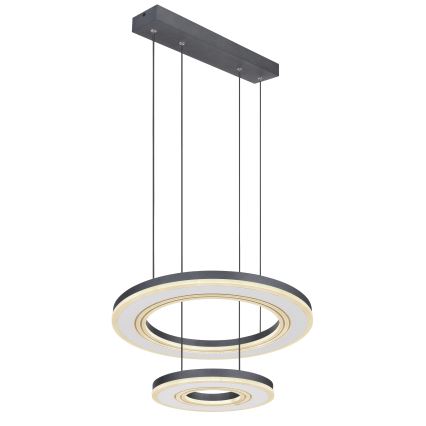 Globo - LED Zatemnitveni lestenec na vrvici LED/50W/230V 2700-6000K pr. 50 cm črna + Daljinski upravljalnik