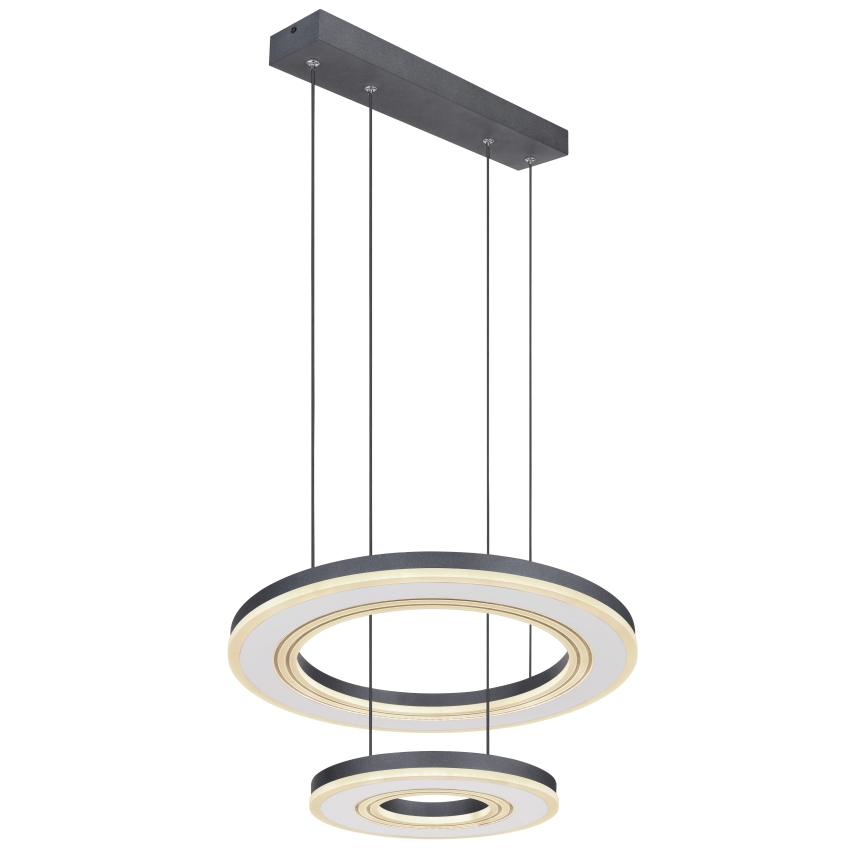 Globo - LED Zatemnitveni lestenec na vrvici LED/50W/230V 2700-6000K pr. 50 cm črna + Daljinski upravljalnik