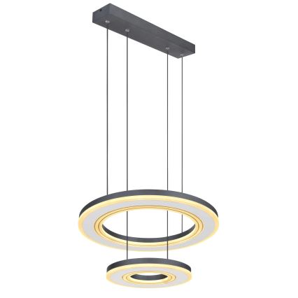 Globo - LED Zatemnitveni lestenec na vrvici LED/50W/230V 2700-6000K pr. 50 cm črna + Daljinski upravljalnik