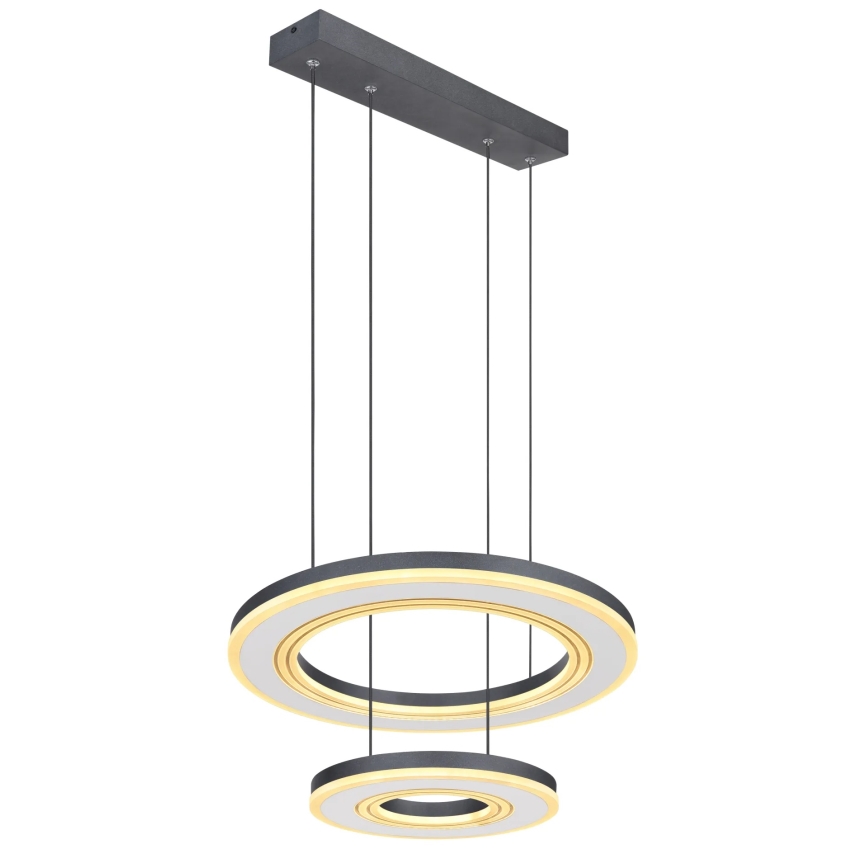 Globo - LED Zatemnitveni lestenec na vrvici LED/50W/230V 2700-6000K pr. 50 cm črna + Daljinski upravljalnik