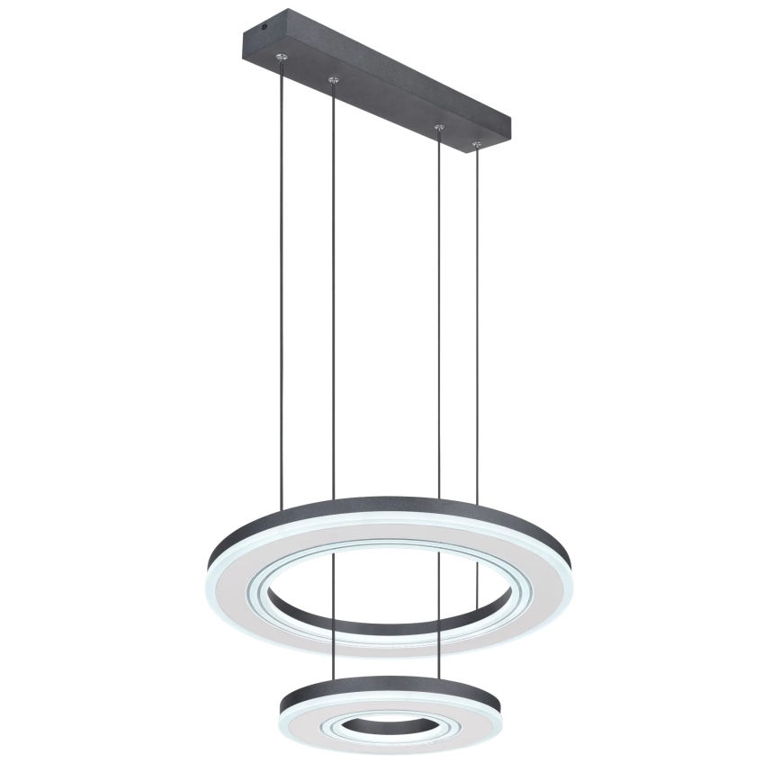 Globo - LED Zatemnitveni lestenec na vrvici LED/50W/230V 2700-6000K pr. 50 cm črna + Daljinski upravljalnik