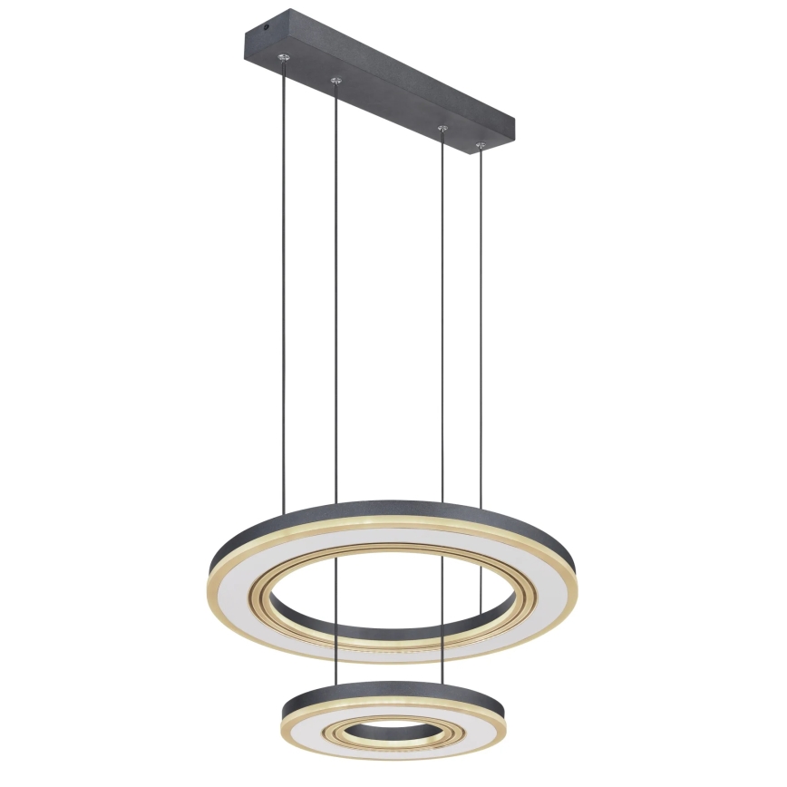 Globo - LED Zatemnitveni lestenec na vrvici LED/50W/230V 2700-6000K pr. 50 cm črna + Daljinski upravljalnik