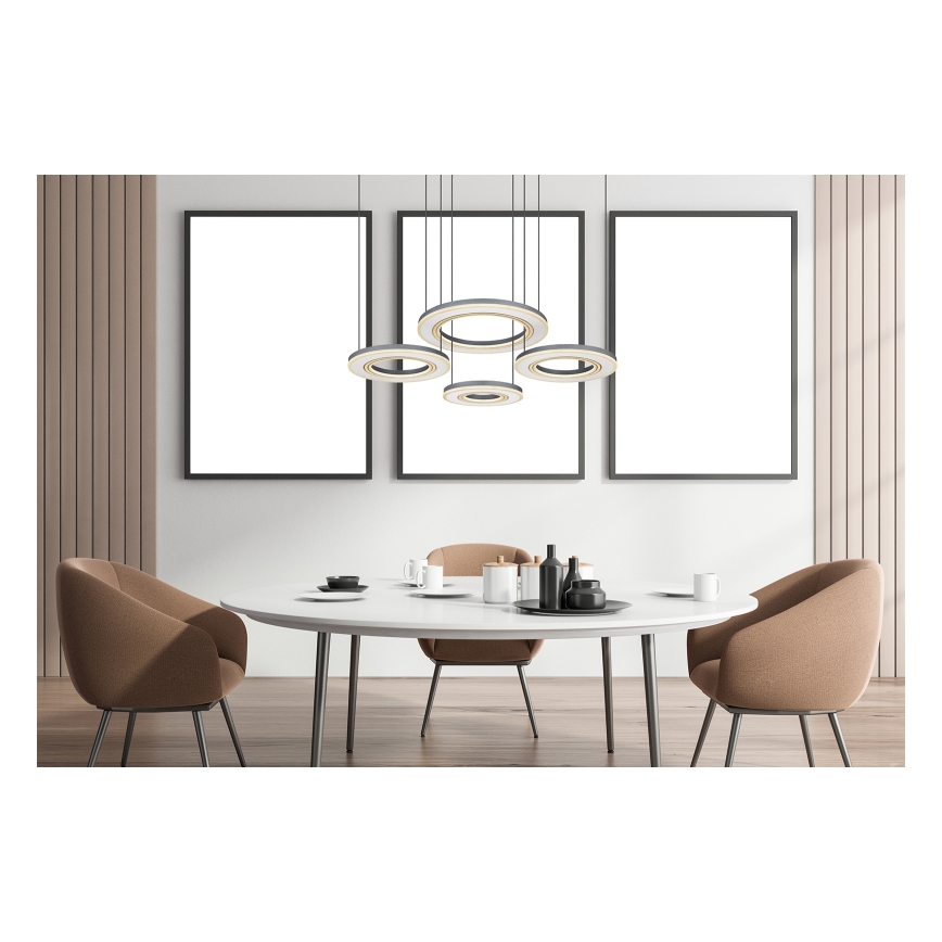 Globo - LED Zatemnitveni lestenec na vrvici LED/80W/230V 2700-6000K črna + Daljinski upravljalnik