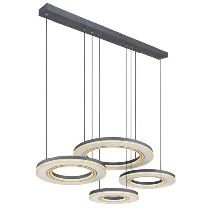 Globo - LED Zatemnitveni lestenec na vrvici LED/80W/230V 2700-6000K črna + Daljinski upravljalnik
