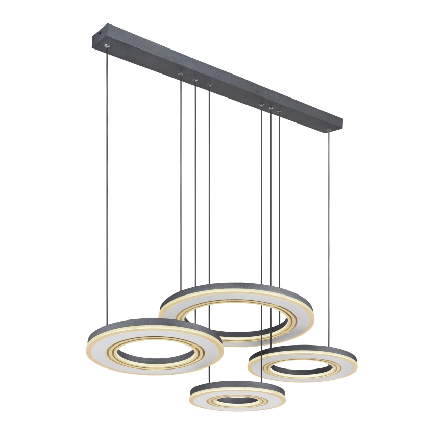 Globo - LED Zatemnitveni lestenec na vrvici LED/80W/230V 2700-6000K črna + Daljinski upravljalnik