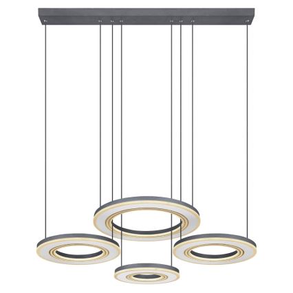 Globo - LED Zatemnitveni lestenec na vrvici LED/80W/230V 2700-6000K črna + Daljinski upravljalnik