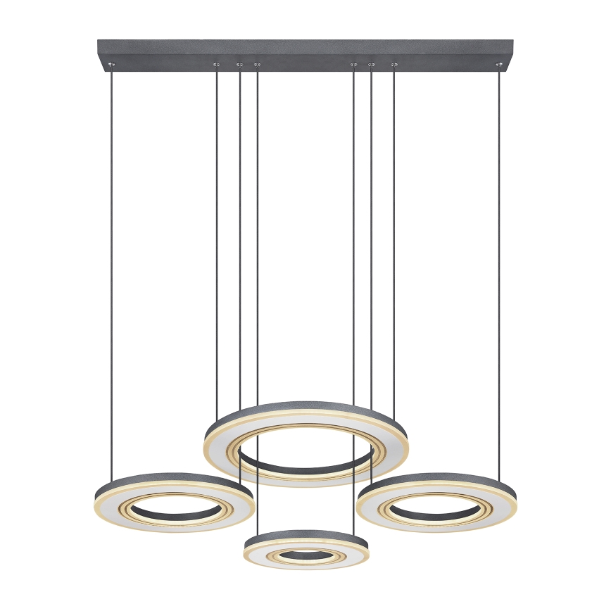 Globo - LED Zatemnitveni lestenec na vrvici LED/80W/230V 2700-6000K črna + Daljinski upravljalnik