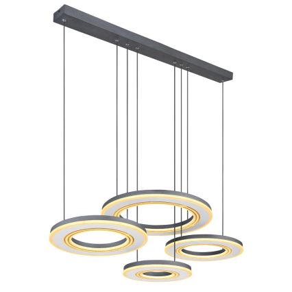 Globo - LED Zatemnitveni lestenec na vrvici LED/80W/230V 2700-6000K črna + Daljinski upravljalnik