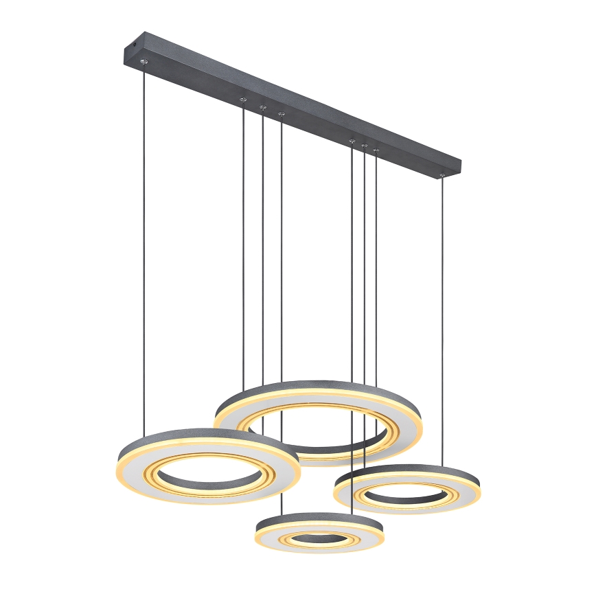 Globo - LED Zatemnitveni lestenec na vrvici LED/80W/230V 2700-6000K črna + Daljinski upravljalnik