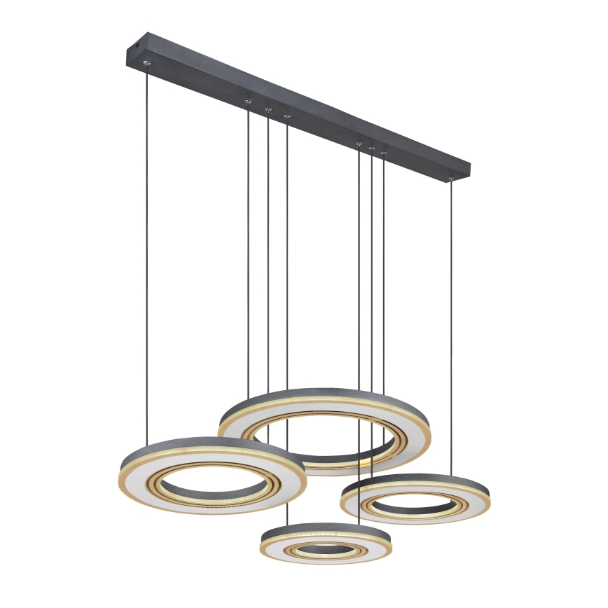 Globo - LED Zatemnitveni lestenec na vrvici LED/80W/230V 2700-6000K črna + Daljinski upravljalnik