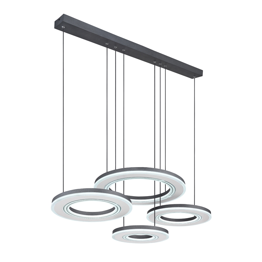 Globo - LED Zatemnitveni lestenec na vrvici LED/80W/230V 2700-6000K črna + Daljinski upravljalnik