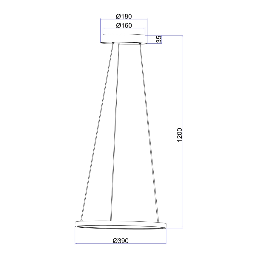Globo - LED Lestenec na vrvici LED/19W/230V