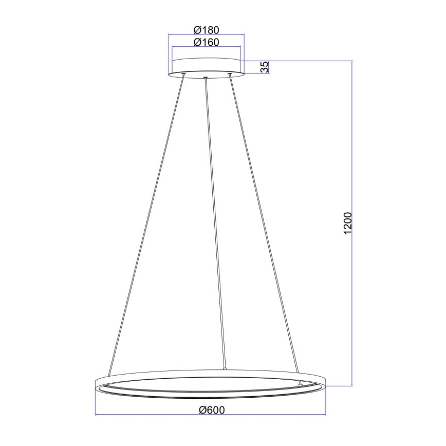 Globo - LED Lestenec na vrvici LED/29W/230V