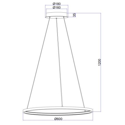 Globo - LED Lestenec na vrvici LED/29W/230V