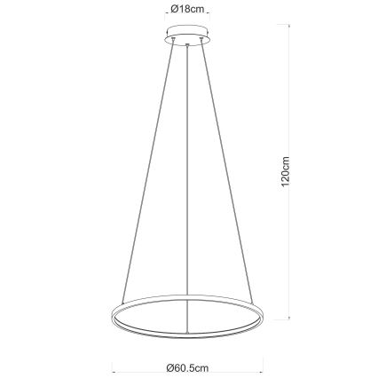 Globo - LED Lestenec na vrvici LED/29W/230V rjava