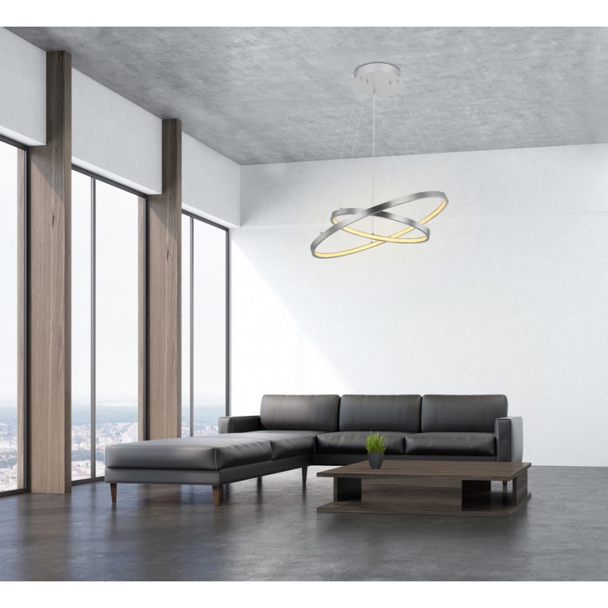 Globo - LED Zatemnitveni lestenec na vrvici 2xLED/21W/230V