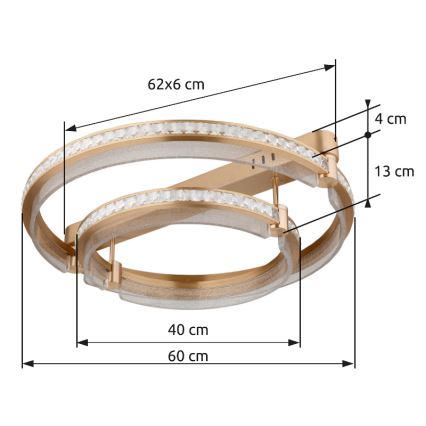 Globo - LED Zatemnitvena stropna svetilka LED/78W/230V 2700K-6000K + Daljinski upravljalnik