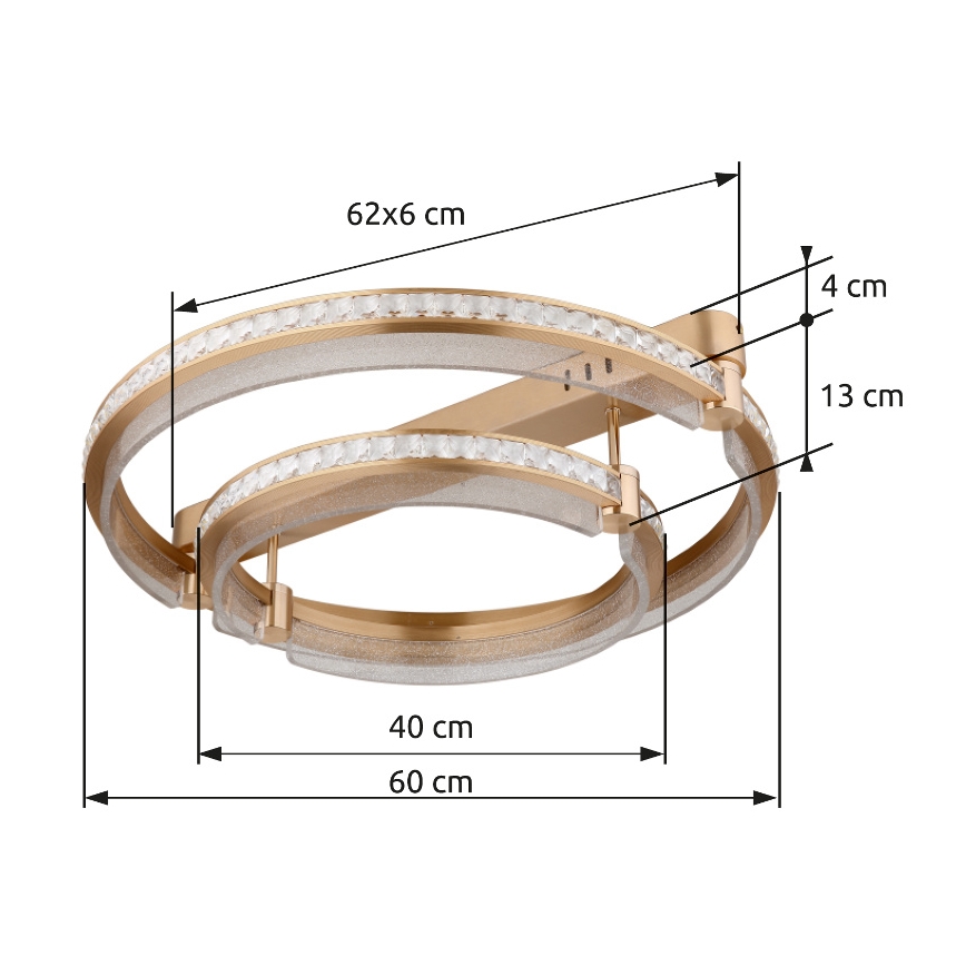 Globo - LED Zatemnitvena stropna svetilka LED/78W/230V 2700K-6000K + Daljinski upravljalnik