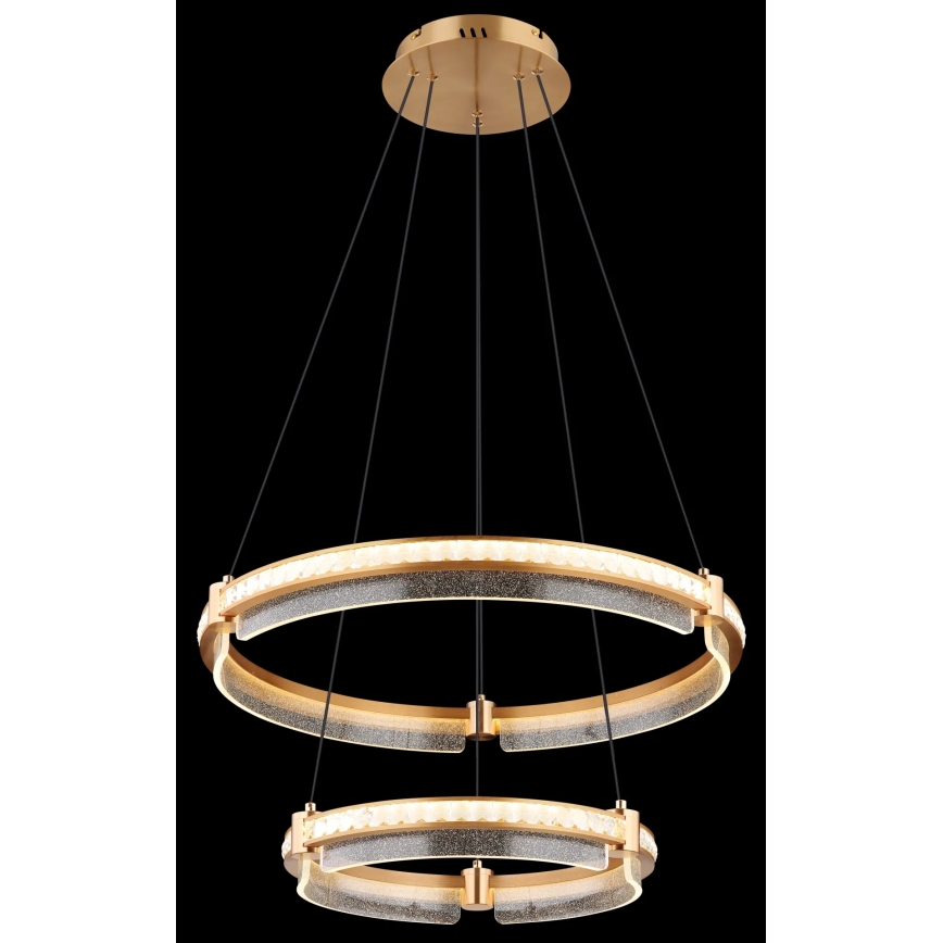 Globo - LED Zatemnitveni kristalni lestenec na vrvici LED/78W/230V 2700K-6000K + Daljinski upravljalnik