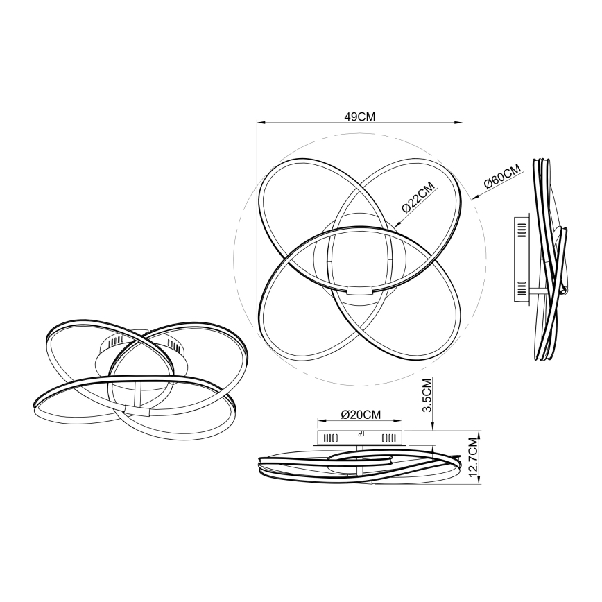 Globo - LED Nadgradna luč LED/30W/230V
