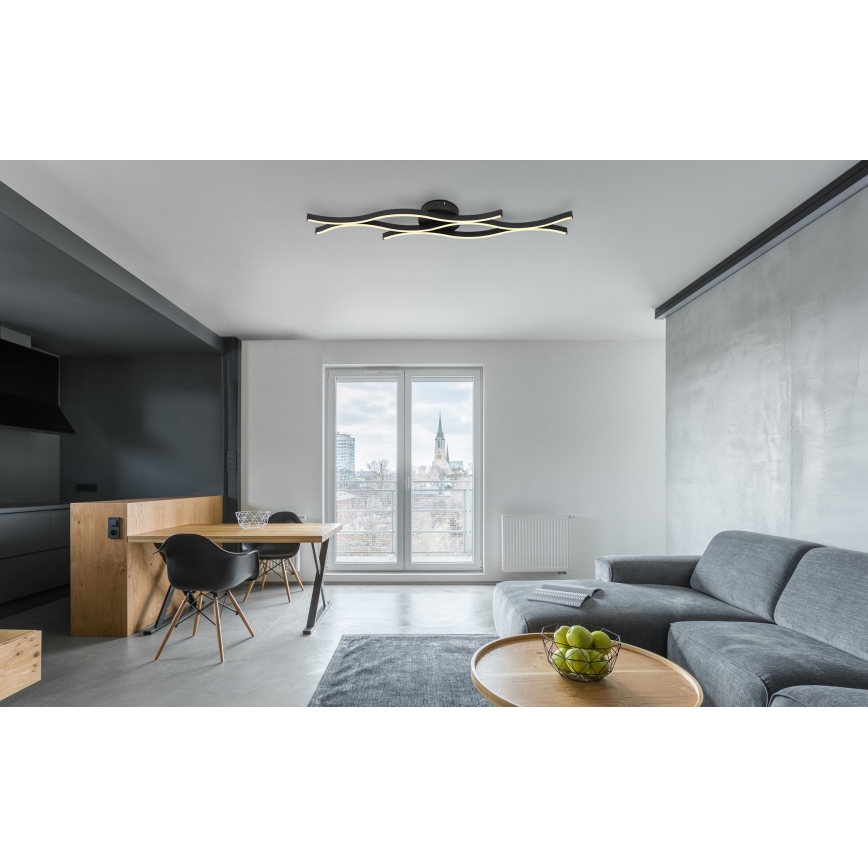 Globo - LED Lestenec LED/35W/230V črna