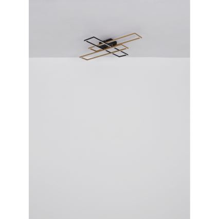 Globo - LED Stropna svetilka LED/30W/230V 3000K 60x80 cm črna/zlata