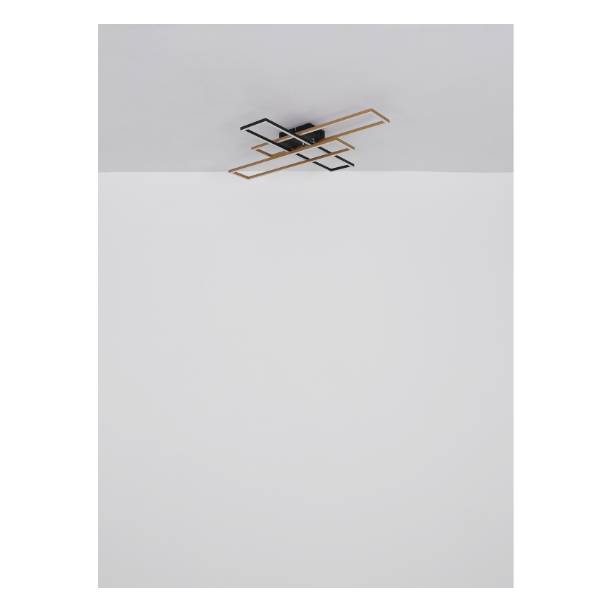Globo - LED Stropna svetilka LED/30W/230V 3000K 60x80 cm črna/zlata