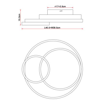 Globo - LED Stropna svetilka LED/36W/230V