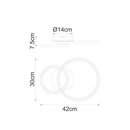 Globo - LED Lestenec LED/18W/230V