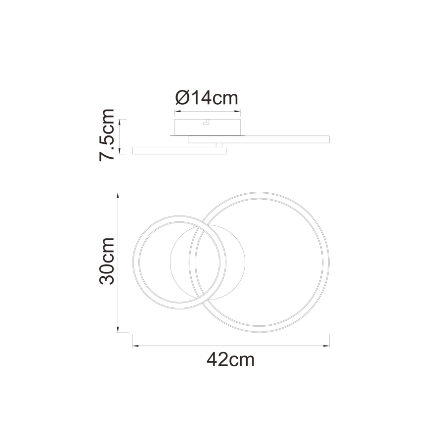 Globo - LED Lestenec LED/18W/230V